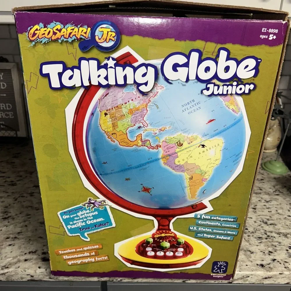 GeoSafari Talking‎ Globe Jr. Educational Insights Teach Quiz 1000's Of Geography